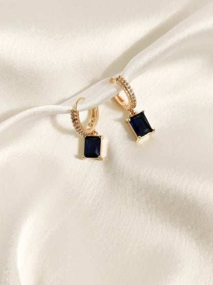 ISABELLA -Blue Sapphire Crystal drop earrings