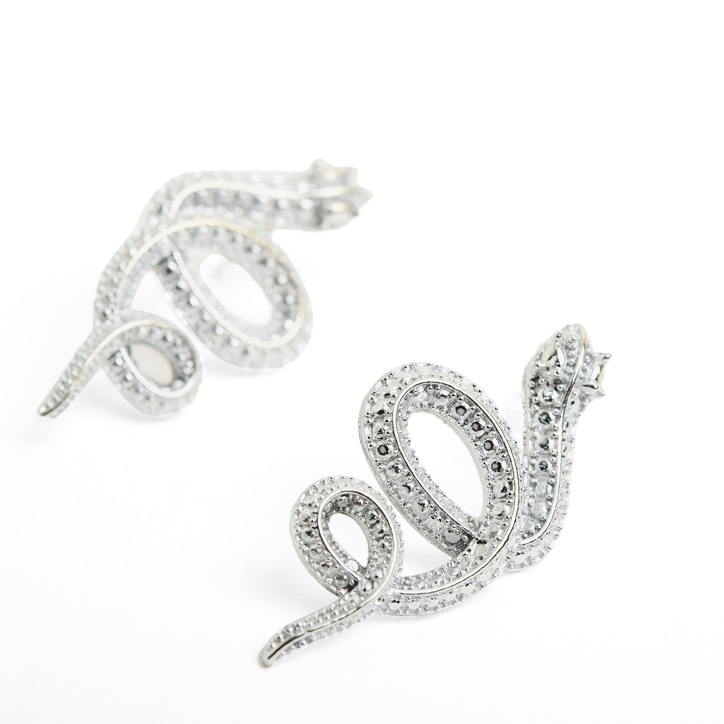 MEDUSA Silver - Serpent stud earrings