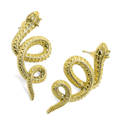 MEDUSA Gold - Serpent stud earrings