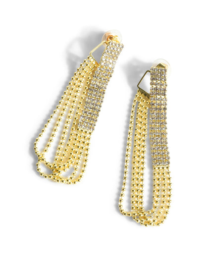 Rachel - Crystal tassel earrings