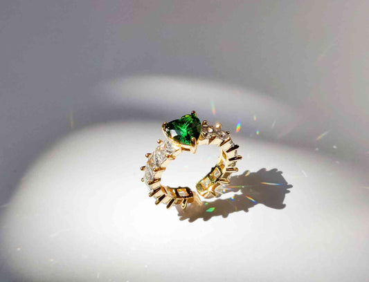 Green Amelia - Stunning Adjustable Ring