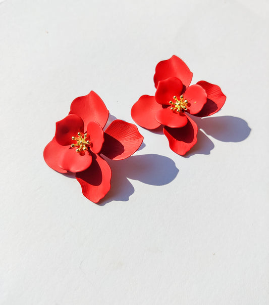 Red Floret studs