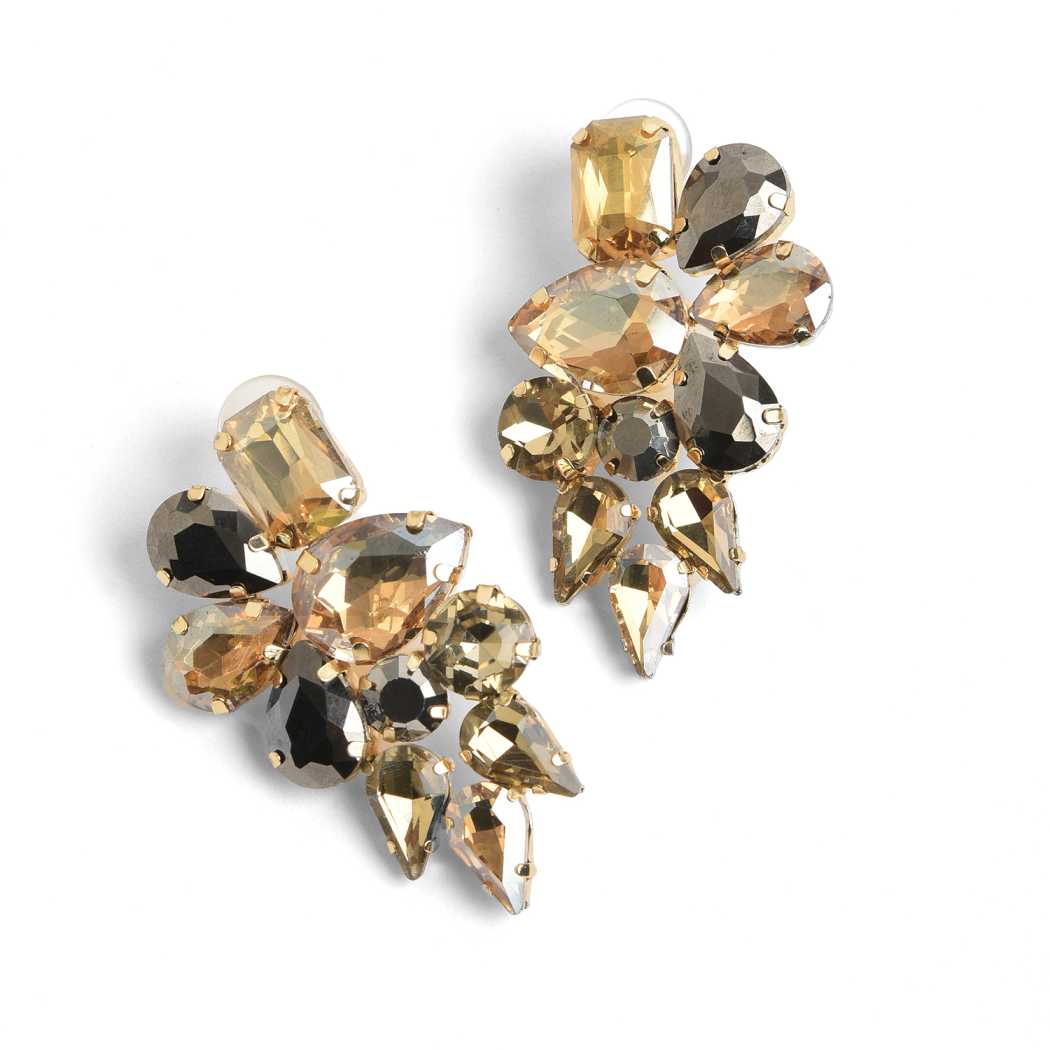 LILY Brown - Glass Crystal Studs