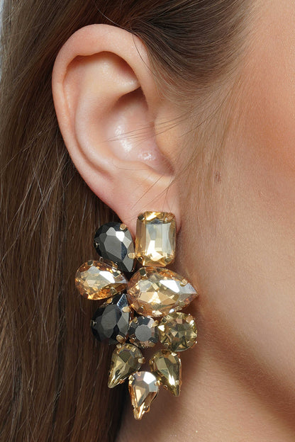 LILY Brown - Glass Crystal Studs