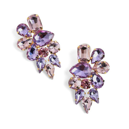 LILY Lavender - Glass crystal studs