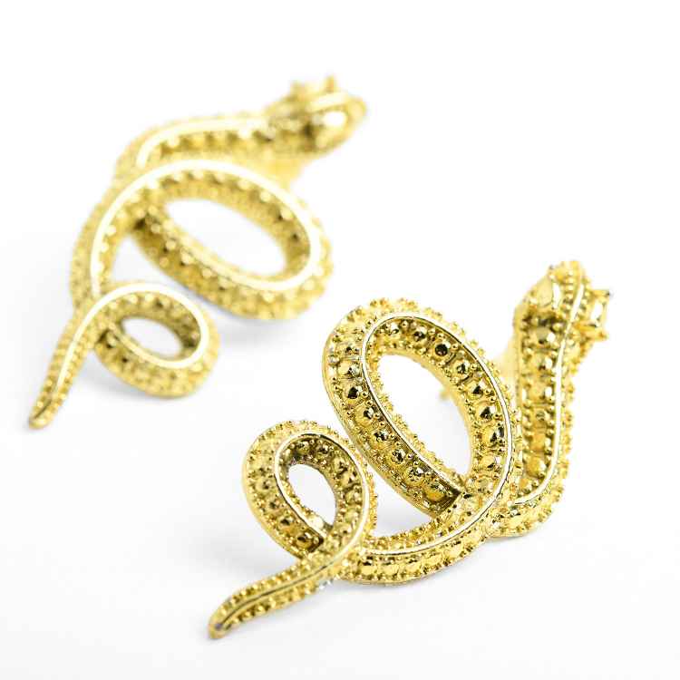 MEDUSA Gold - Serpent Stud Earrings